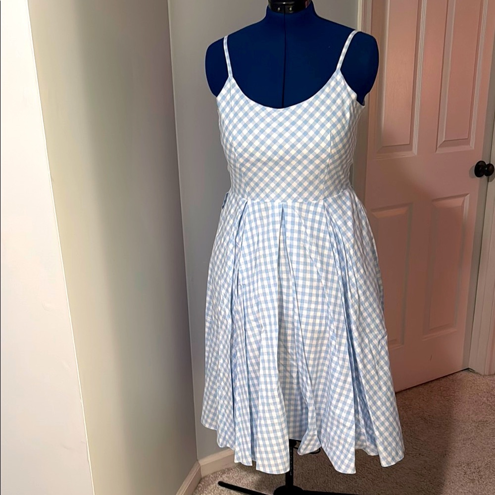 The Pretty Dress Company Blue Gingham Priscilla Dress